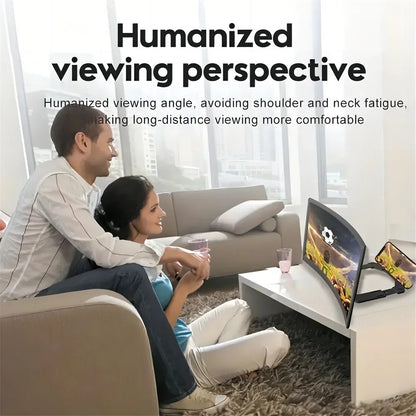 12-inch Curved3D HD Phone Screen Magnifier Movie Video Amplifier Holder Mobile Phone Mobile Phone Universal TV Drama Artifact