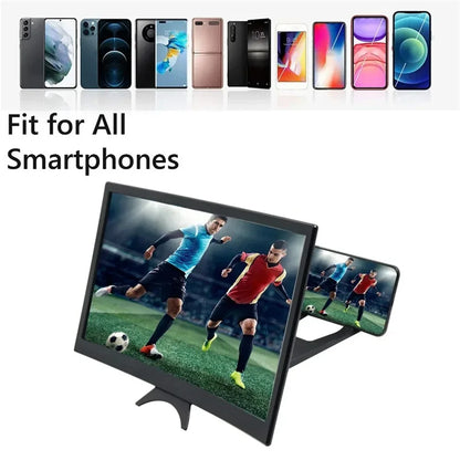 12-inch Curved3D HD Phone Screen Magnifier Movie Video Amplifier Holder Mobile Phone Mobile Phone Universal TV Drama Artifact