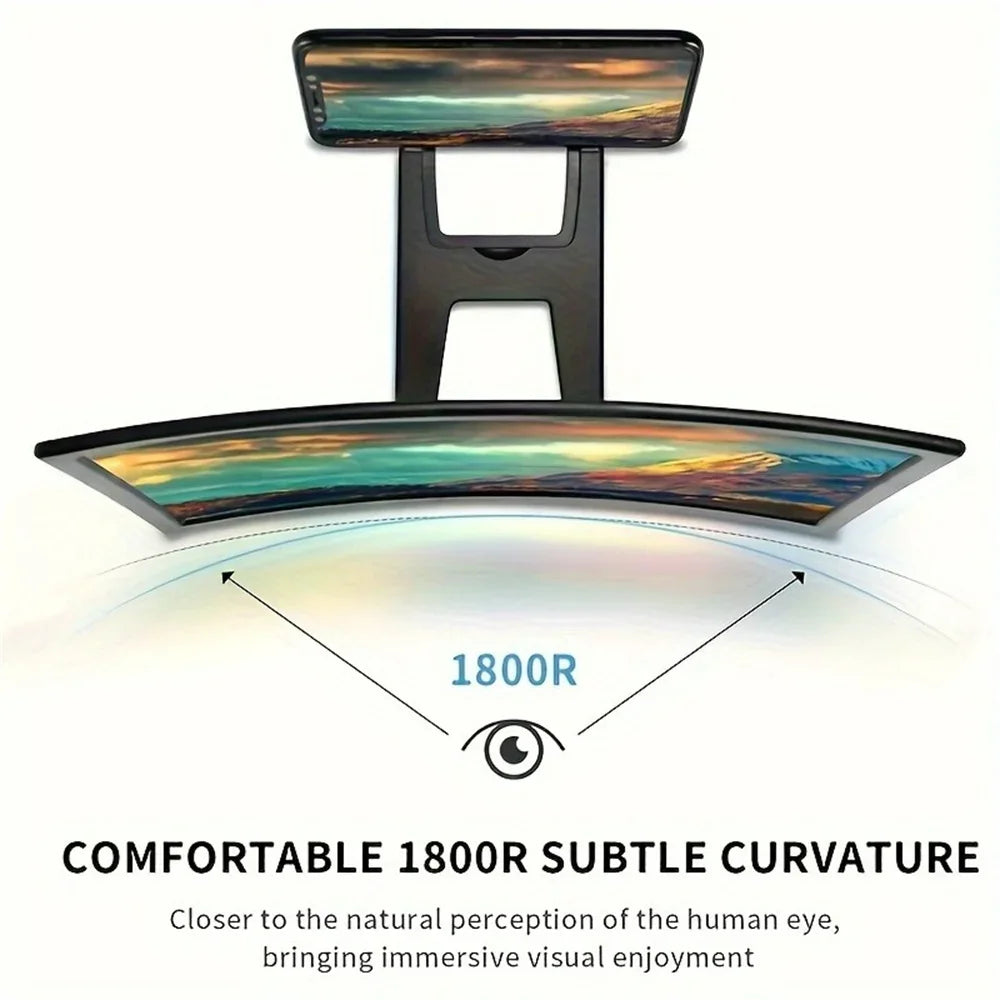 12-inch Curved3D HD Phone Screen Magnifier Movie Video Amplifier Holder Mobile Phone Mobile Phone Universal TV Drama Artifact